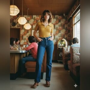 Levi's Vintage Movin‎ On High Rise Dark Blue Jeans W29 L30